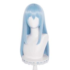 PRICES MAY VARY. Length: 70cm Including: Rimuru Tempest cosplay wig + wig cap Material: Japanese high-temperature synthetic fiber Note: The actual bangs is a little bit longer than the main photo shows, it can be trimmed according to personal needs. You can use curling irons to curl it. Please do not dye the wig. Perfect for many occasions: You can wear it to participate in comics / cosplay show, Halloween party, costume party, anime show, cosplay event, Christmas party, birthday parties, concer Costume With Wig, Straight Hair Wig, Rimuru Tempest, Long Hair Wigs, Blue Wig, Curling Irons, Anime Cosplay Costumes, Anime Costumes, Long Straight Hair