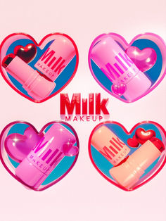 3d product render of the MILK jelly blushes 3d Branding Design, Milk Jelly Blush, Creative Product Ads, Perfume Moodboard, Makeup Banner, Milk Cosmetics, Jelly Makeup, Armani Cosmetics, Packaging Design Beauty