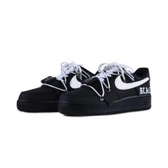 Custom Air Force 1 Low Extra Lace Gothic Font Black White Step into a world of bold contrasts and edgy design with our Custom Air Force 1 Low Extra Lace Gothic Font Black White. These hand-painted sneakers are perfect for those who appreciate a mix of classic and contemporary styles with a distinctive flair. Key Features: Black and White Design with Gothic Font: Each pair features a striking black and white color scheme complemented by a dramatic Gothic font. The high-contrast design highlights the Gothic text, creating a powerful visual impact that makes these sneakers stand out. Premium Materials: Crafted from high-quality materials, these bespoke sneakers offer both durability and comfort. The premium leather and breathable fabric lining ensure that these shoes are ideal for everyday we Black Lace-up High-top Sneakers With Logo Print, Black Custom Lace-up Sneakers With Logo, Black Low-top Custom Sneakers With Logo Print, Black Logo Print Sneakers For Streetwear, Black Sporty Custom Sneakers With Logo Print, Black High-top Sneakers With Logo Print For Sports, Custom Black Sneakers With Logo Print For Sports, Custom Lace-up Sneakers With Logo Print For Streetwear, Black Custom Sneakers With Logo Print