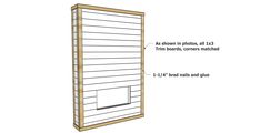 the diagram shows how to build a shelving unit