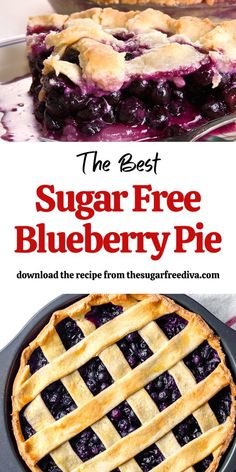 the best sugar free blueberry pie recipe is in this post it's easy to make