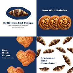 the different types of croissants are shown