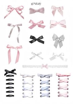 a bunch of different types of bows