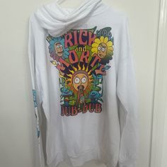 Questions? Leave A Comment Below! New Without Tags I Have One More In A Size M Please See All Photos For Full Description. Thank You. Casual Hooded Top With Graphic Print, Sweatshirt White, Rick And Morty, White Sweatshirt, Hoodie Sweatshirt, Color White, Mens Shirts, Thank You, Man Shop