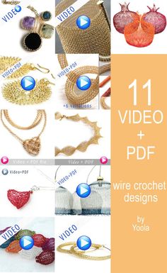 the instructions for how to make wire crochet necklaces with video and dvd