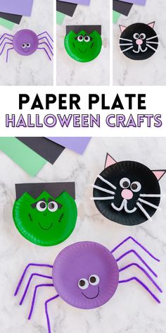 paper plate halloween crafts for kids to make