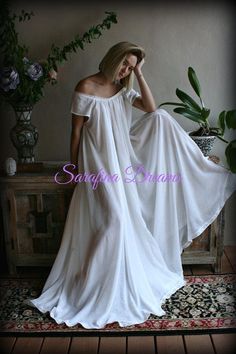 Nightgown Cotton, Victorian Nightgown, White Nightgown, Cotton Lingerie, Honeymoon Lingerie, Cotton Nightgown, Cotton Sleepwear, Women's Nightgowns, Nightgowns For Women