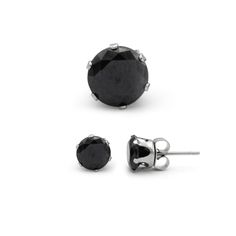 Black Round CZ Stud Earrings Stainless Steel Our Black Round Stainless Steel Stud Earrings are able to endure a lot of wear and tear and such an advantage makes them a more popular accessory. Made with Stainless Steel, these beautiful earrings are hypoallergenic and made of high-quality metal so they do not tarnish and oxidize. Black CZ Stainless Steel Stud Earrings Features Black Stainless Steel Round Stud Earrings Are Strong, Durable And Resists Tarnish Material: Hypoallergenic Stainless Steel Stud Earrings Black, Studs For Men, Unisex Earrings, Black Stud Earrings, Stud Earrings For Men, Studs Men, Black Stud, Square Stud, Cz Stud Earrings