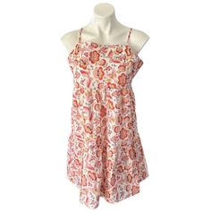 Fun, Flirty Floral Summer Sundress. White With Pink Floral/Butterfly Print Lined 100% Cotton Adjustable Spaghetti Straps Nwt Size Lp Sleeveless Butterfly Print Beach Dress, Sleeveless Butterfly Print Dress For Vacation, Casual Sleeveless Butterfly Print Dresses, Summer Butterfly Print Dress For Garden Party, Butterfly Print Beach Dresses For Spring, Summer Butterfly Print Dress For Vacation, White Butterfly Print Dress For Spring, Casual Butterfly Print Dresses For Vacation, Casual Dresses With Butterfly Print For Vacation