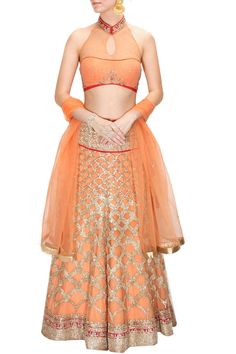 Peach colour bridal lehenga choli – Panache Haute Couture Traditional Drape Peach Lehenga For Reception, Peach Lehenga With Traditional Drape For Reception, Floor-length Peach Choli For Reception, Designer Orange Lehenga With Intricate Embroidery, Orange Designer Choli With Dori Work, Designer Orange Choli With Dori Work, Fitted Peach Sharara With Sheer Dupatta, Peach Anarkali Set For Reception, Floor-length Peach Lehenga For Reception