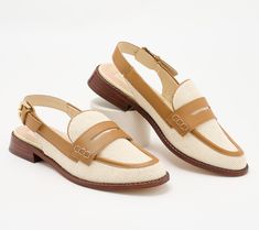 These slingback loafers are the shoe you need now to nail the quiet luxury aesthetic. And happily, they're classic and versatile enough to keep you cruising through multiple seasons (and years) of style. Score! From Dolce Vita. Luxury Boat Shoes With Leather Sole And Almond Toe, Slingback Loafers, Quiet Luxury Aesthetic, Luxury Aesthetic, Quiet Luxury, The Quiet, Loafer Flats, Shoes Flats, Clothing And Shoes