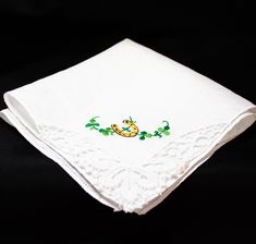 Embroidered Horseshoe and Shamrocks Decorate this Handkerchief. The handkerchief measures 9 1/2 by 9 1/2 inches. Ladie's Handkerchief Is In Good, Clean, Condition, and freshly laundered. CONTINUE SHOPPING Discover Other Fine Collectibles & Antiques https://www.etsy.com/shop/CynthiasAttic/items Embroidered Horseshoe, Ladies Handkerchiefs, Cotton Gifts, Good Luck, Scarf Accessory, Vintage Ladies, Accessory Gift, Gift Wrapping, Paper Party Supplies