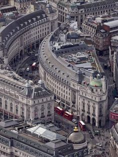 an aerial view of london's city center