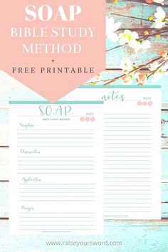 the soap bible study and printable