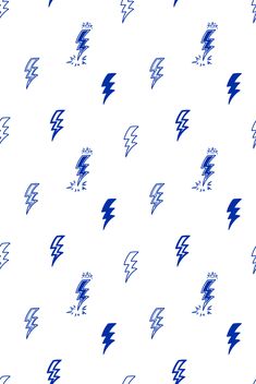 blue lightning bolt pattern on white background