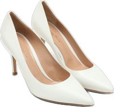 Leather Pumps, Gianvito Rossi, White Leather, Sleek, Pumps, Collage, Heels, Leather, Pins