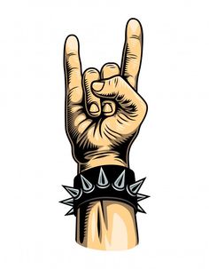 a hand making the peace sign with an iron crown on it's head and two fingers