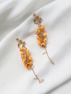 Material: 925 sterling silver, acrylic Cassia Fistula, Ear Clips, Earrings Ear, Everyday Items, Discount Code, Spreads, Everyday Outfits, Jewelry Stores, Custom Fabric