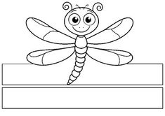 a black and white drawing of a dragonfly on a blank sign with space for text