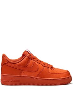 Nike Air Force 1 '07 "Triple Orange" Sneakers - Farfetch Orange Nike Shoes, Nike Shoes Air Force, Orange Sneakers, Nike Air Force 1 07, Nike Sneakers Women, Swoosh Logo, Sneakers Grey, Black Sneakers, Nike Air Force 1