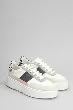 Orbit Sneakers in white suede and leather, perforated upper toe, laces, logo on heel, rubber outsole, 100% suede, animalier pattern detail, 100% leather, Made in PortugalGender: WomenMaterial: SUEDE AND LEATHERColor: WHITEMade in: SEProduct ID: 394517_F1026001*Import tax/duty will be calculated at checkout (If applicable)