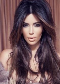 Kardashian Hair Color, Sanggul Modern, Kim Kardashian Hair, Kardashian Hair, Indian Hairstyles, Brunette Hair, Big Hair, Brunette Hair Color