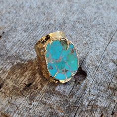 hammered gold band, open back, adjustable, 18k gold filled Adjustable Gold Oval Turquoise Ring, Adjustable Gold Turquoise Ring With Oval Shape, Adjustable 14k Gold Turquoise Ring, Handmade Gold Turquoise Ring For Anniversary, Unique Gold Rings With Patina, Handmade Gold Turquoise Ring, Artisan Gold Hammered Rings, Artisan Gold Ring With Hammered Detail, Unique Handmade Gold Turquoise Ring