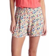 Flirty Floral Print Covers This Drawstring Short By French Connection. Style-792d1 Color- 90 Party Pink Multi Marilyn Draped Mini Tie Shorts 100% Viscose Msrp-$88 Spring Printed Relaxed Fit Shorts, Spring Relaxed Fit Printed Shorts, Printed Relaxed Fit Shorts For Spring, Relaxed Fit Printed Shorts For Spring, Spring Printed Short Bottoms, Multicolor Printed Bottoms Short Length, Multicolor Printed Short Bottoms, Multicolor Floral Print Short Bottoms, Casual Printed Shorts For Spring