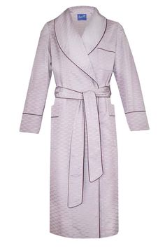 Women's full length silk dressing gown in lilac. Long, personalized custom made morning robe. Pastel pale purple silk housecoat. Floor length robe. Silk Housecoat, Floor Length Robe, Silk Dressing Gown, Dressing Gown Robe, Pale Purple, Velvet Quilt, Gold Satin, Purple Silk, Dressing Gown