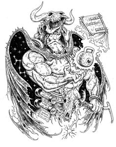 a black and white drawing of santa claus