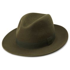 Nothing says old-school charm like a classic fedora for men. Made of 100% wool felt, this olive green hat is finished with a soft sweatband and matching hat band. Handcrafted in Italy and designed to keep you warm and stylish all year long. Olive Green Hat, Wool Fedora Hat, Green Hat, Wool Fedora, Charm School, Green Hats, Quality Hats, Justin Timberlake, Green Wool