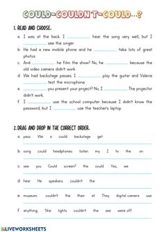 the worksheet is filled with words and phrases