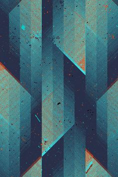 an abstract background with blue and orange shapes