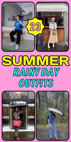 Hot Summer Rainy Day Outfit, Rain Summer Outfit, Rainy Day Outfits For Women, Rainy Beach Day Outfit, Hot Rainy Day Outfit Summer, Cute Rainy Day Outfit Spring, Rainy Summer Day Outfit, Rainy Day Outfit For Summer, Rainy Summer Outfit