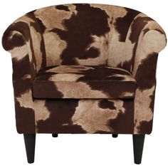 a brown and white chair on a white background