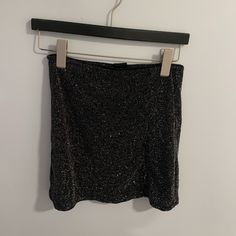 Bodycon And Stretchy Never Worn Black Lined Skirt From Urban Outfitters, Urban Outfitters Black Mini Skirt, Glitters Skirt, Black Silver, Urban Outfitters, Womens Skirt, Glitter, Women Shopping, Black