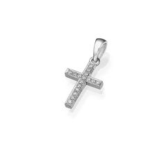 Diamond Cross Necklace in 18K White Gold Yaniv Fine Jewelry - Etsy Israel Diamond Clarity, 18k Rose Gold