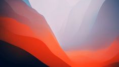 an orange and blue abstract background with mountains