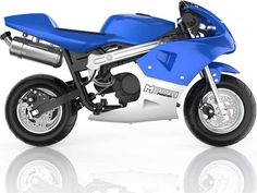 MotoTec Phantom Gas Pocket Bike 49cc 2-Stroke Blue - Little Riderz Become Popular, Best Electric Bikes, Ride On Toys, Mini Bike, Kids Ride On