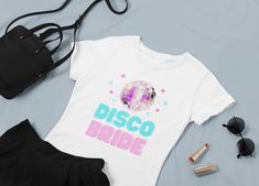 Disco Bride T Shirt Bachelorette Party Bride Tee Disco Bachelorette Weekend Bridal Party T Shirt Wedding Party Shirts Bride to Be Shirt by ElevateYourVoice on Etsy Disco Bride, Bride T Shirt, Disco Bachelorette, Bride Tee