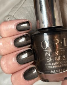 OPI fall nail polish colors. fall nails ideas. hot toddy naughty OPI. Nails Opi Dip, Nail Color For Black Dress Wedding, Fall Gel Toe Nail Colors, Nail Polish With Black Dress, Opi Dark Fall Colors, Opi Hot Toddy, Opi Chocolate Moose, Opi Gel Polish Colors Fall, Dark Taupe Nails