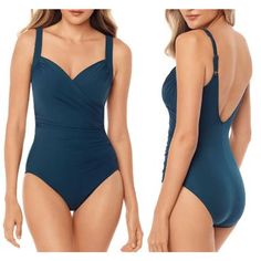 Nwt Miraclesuit Must Have Sanibel Underwire Plus Size One Piece Swimsuit Nova Green Size 16 Style 6516663 Features Underwire Bra Sweetheart Neckline Adjustable Straps Scoop Back Moderate Leg Cut Excellent Condition, Smoke Free Environment, Ships Next Business Day! Ask Any Question! Bundle & Save! Tags: One Piece, Bathing Suit, Swimwear, Top, Adjustable Straps, Beach, Vacation, Summer, Pool, Slimming Elegant Blue Underwire Swimwear, Elegant Sleeveless Lined Swimwear, Elegant One-piece Lined Swimwear, Elegant Lined Blue Swimwear, Elegant Blue Lined Swimwear, Elegant Fitted Lined Swimwear, Coral Swimsuit, Underwire One Piece, Plus Size One Piece