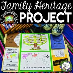 the family heritage project is an engaging activity for kids to learn their language and writing skills