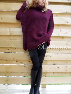 Slouchy/Oversised / Loose knit sweater. Alpaca womens от LeRosse Womens Pullover Sweaters, Sweater Dress Oversized, Oversize Pullover, Pull Oversize, Loose Knit Sweaters, Alpaca Sweater, Knit Alpaca, Comfortable Sweater, Oversized Knitted Sweaters