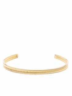 metal Rachel textured choker from FEDERICA TOSI featuring choker chain, open back and polished finish. | FEDERICA TOSI Rachel textured choker Metal Choker, Choker Gold, Choker Chain, Metal Style, Hidden Gems, The List, Womens Jewelry Necklace, Open Back, Choker