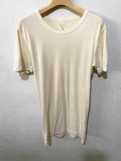 "Vintage 70s Yellow T-Shirt Size: XS Made In Unknown 70s Single Stitch  Ringer Tees color soft yellow Measurements are taken with the garment laying flat. Chest width: 17.5\" Body Length : 28\" Condition: Pre-owned 7/10 Material: 50% Cotton Comment Stain point tear No refund. -Payment : accept paypal only -Shipping : to shipping worldwide by registered airmail (small package) Thai post registered. receiving the item within 7-30 business days non sat-sunday working after payment cleared  (some case in Australia/italy/spain/north and south america 2-4 weeks) I ship every day, monday through Friday! Many times your item will go out same day!! Get your stuff super fast when you buy from me! -Check item status out of my country: http://track.thailandpost.co.th 11C" Plain T Shirt, Soft Yellow, Yellow T Shirt, Yellow Shirts, Ringer Tee, Plain Tshirt, Animal Shirts, Camping Shirt, Style Retro