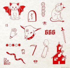 an image of various tattoos on paper