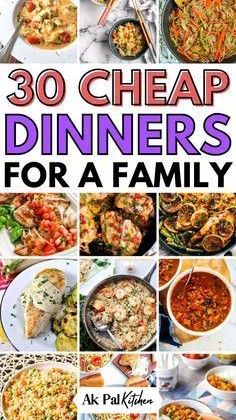 30 cheap dinner ideas for a family