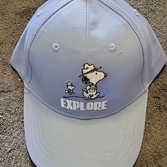 Peanuts Snoopy & Woodstock Explore Hat Adjustable Peanuts Snoopy Woodstock, Snoopy Woodstock, Snoopy And Woodstock, Peanuts Snoopy, Woodstock, Christmas List, Trucker Hat, Peanut, Baseball Hats