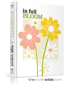 an image of a book cover with flowers on the front and back covers in full bloom